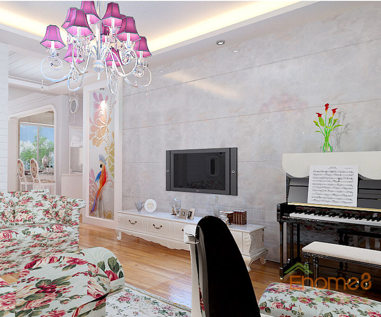 凤起新都72平米法式风格花式客厅装修效果图123