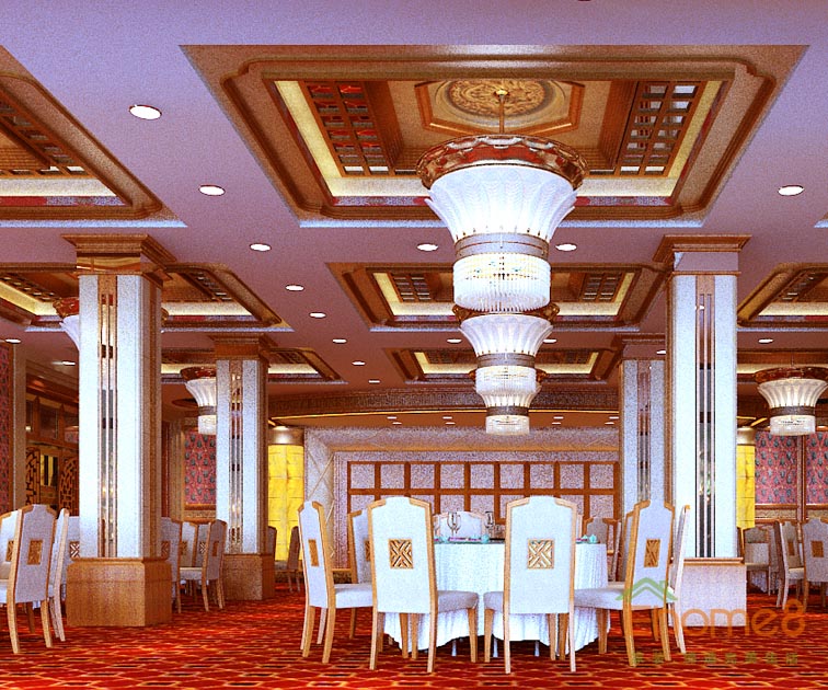 田园风金秀华东大酒店中式餐厅装修效果图123