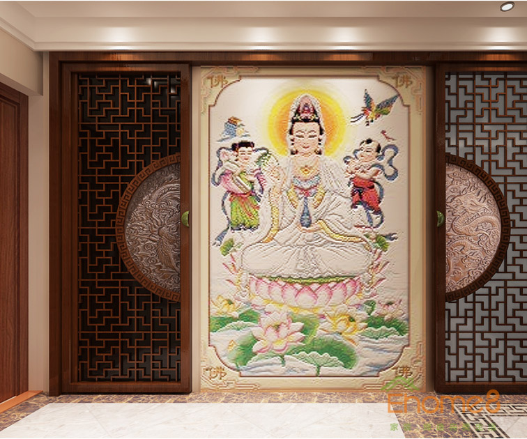 37㎡小户型中式风格入户装修效果图1124