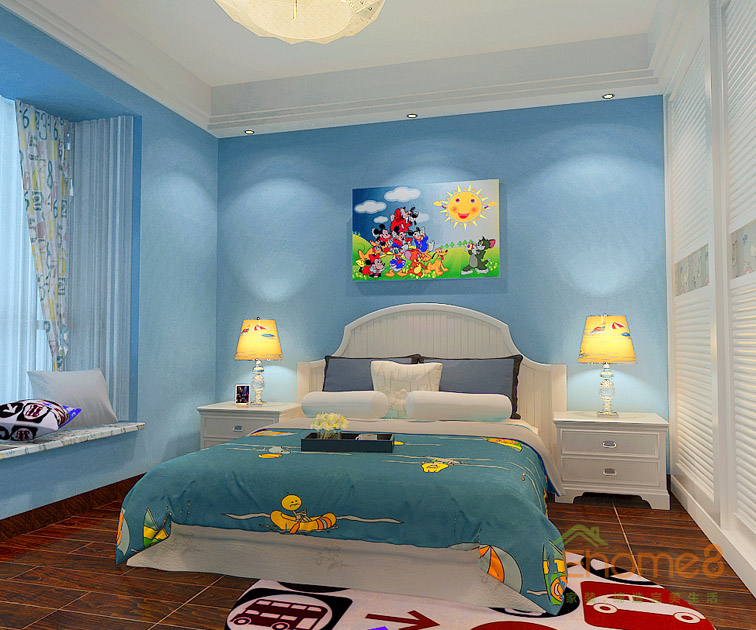 62㎡两房一厅现代简约风格儿童房装修效果图.jpg